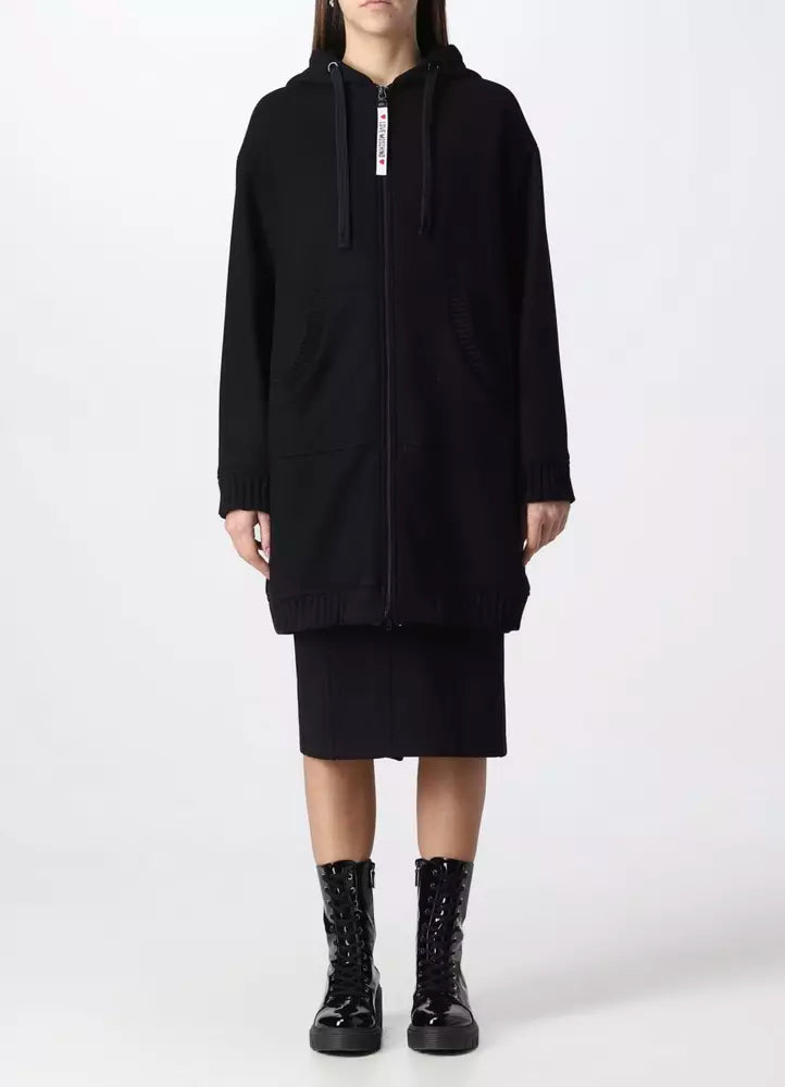 Love Moschino Black Wool Jackets & Coat - DEA STILOSA MILANO