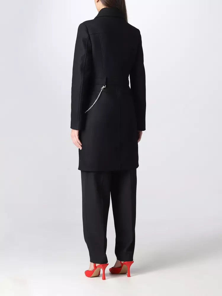Love Moschino Black Wool Jackets & Coat - DEA STILOSA MILANO
