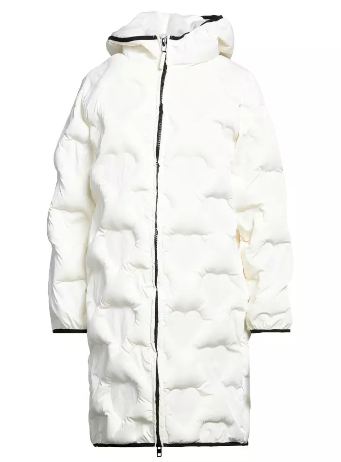 Love Moschino White Polyester Jackets & Coat - DEA STILOSA MILANO