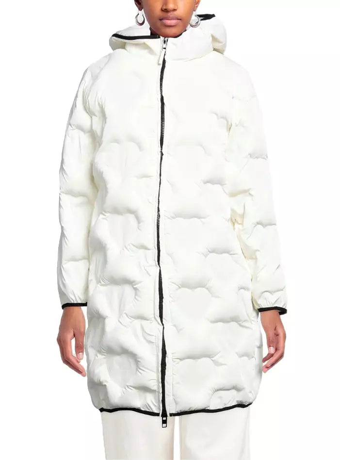 Love Moschino White Polyester Jackets & Coat - DEA STILOSA MILANO