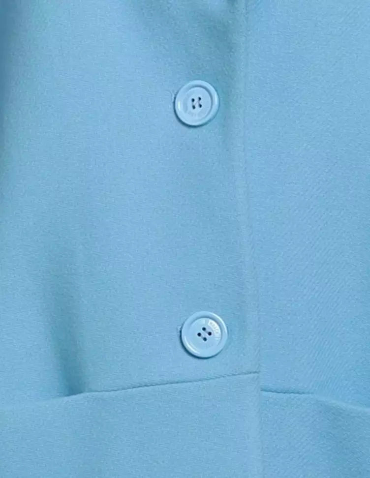 Love Moschino Light Blue Wool Jackets & Coat - DEA STILOSA MILANO