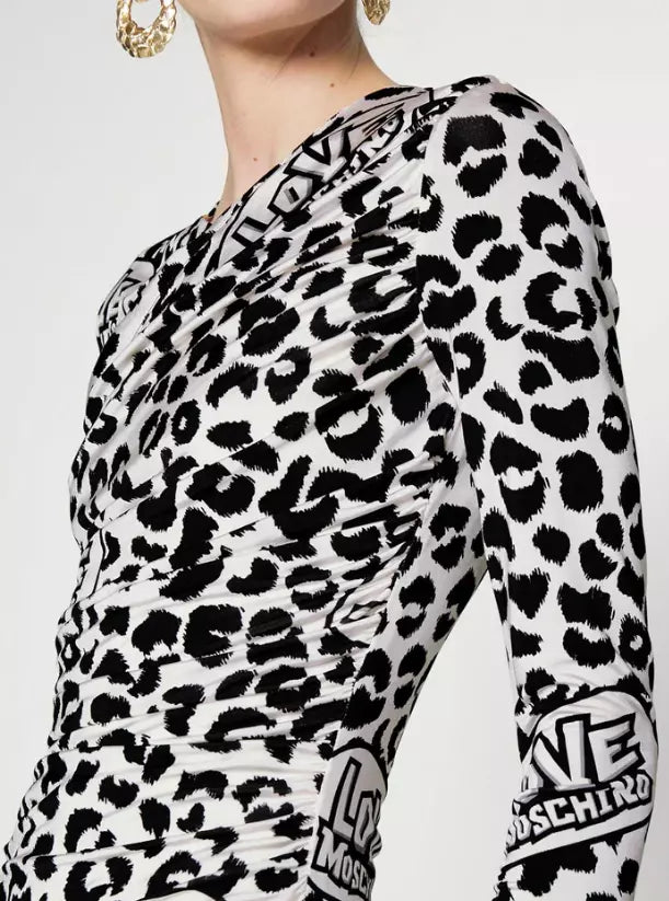 Love Moschino White Viscose Dress - DEA STILOSA MILANO