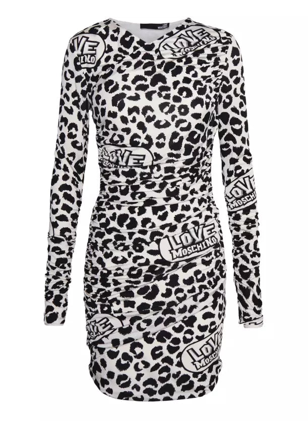 Love Moschino White Viscose Dress - DEA STILOSA MILANO