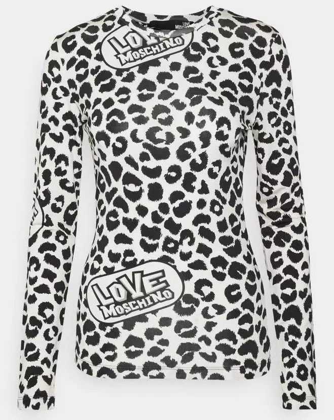 Love Moschino White Viscose Sweater - DEA STILOSA MILANO