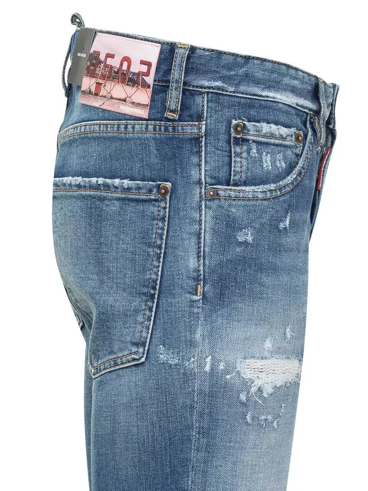 Dsquared² Blue Cotton Jeans & Pant - DEA STILOSA MILANO