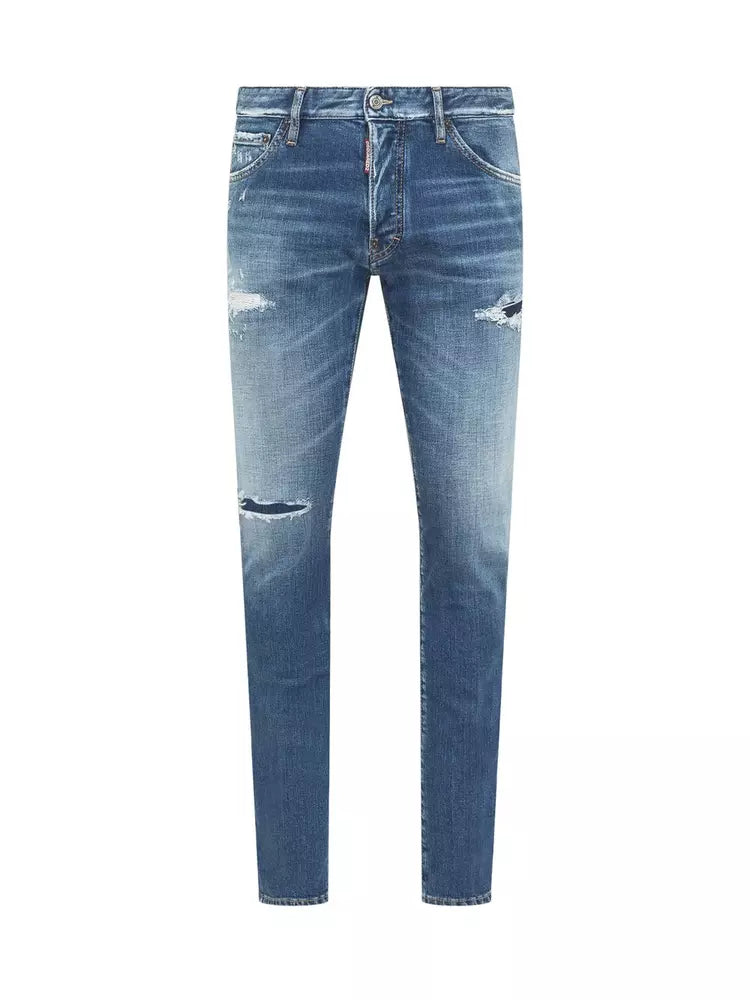Dsquared² Blue Cotton Jeans & Pant - DEA STILOSA MILANO