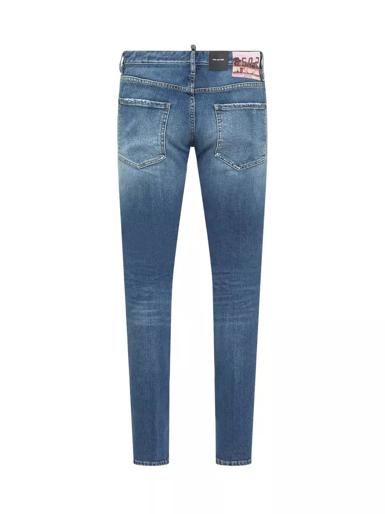 Dsquared² Blue Cotton Jeans & Pant - DEA STILOSA MILANO