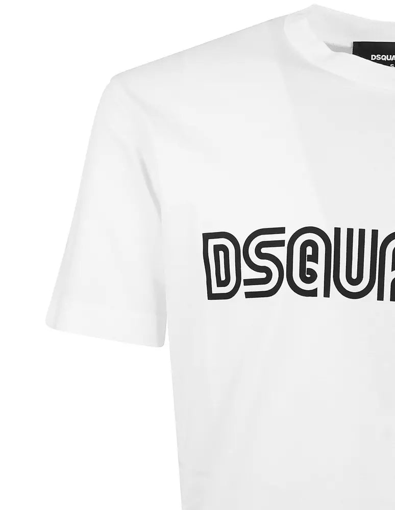 Dsquared² White Cotton T-Shirt - DEA STILOSA MILANO
