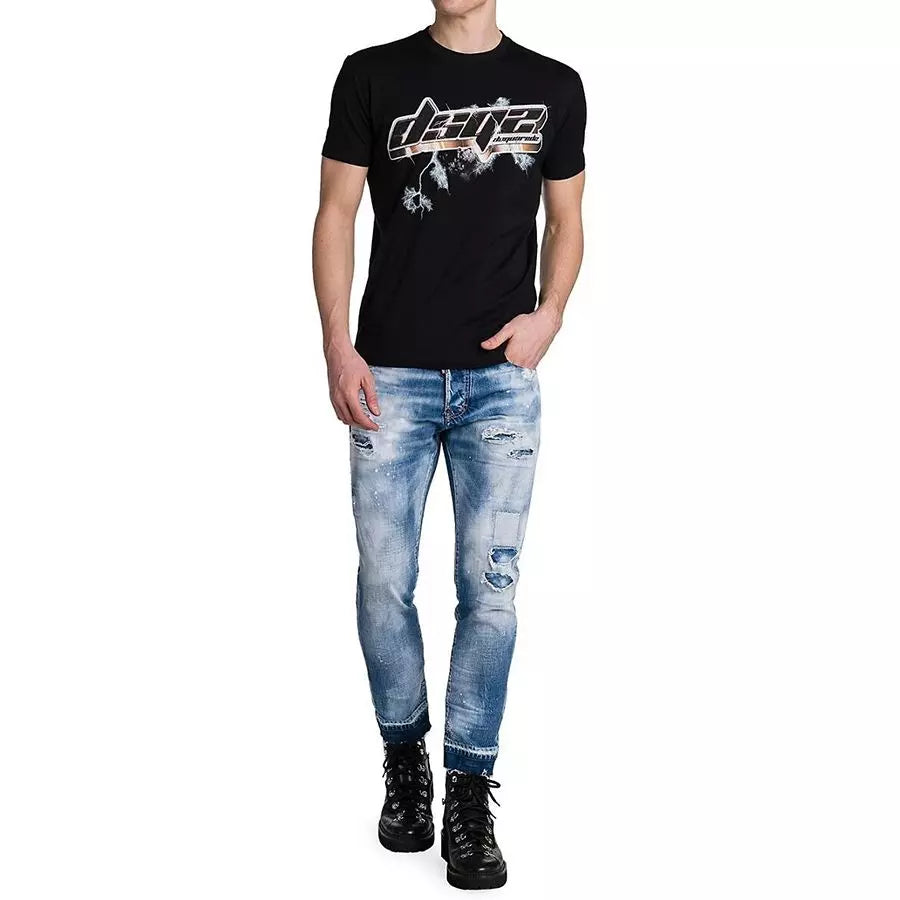 Dsquared² Black Cotton T-Shirt - DEA STILOSA MILANO