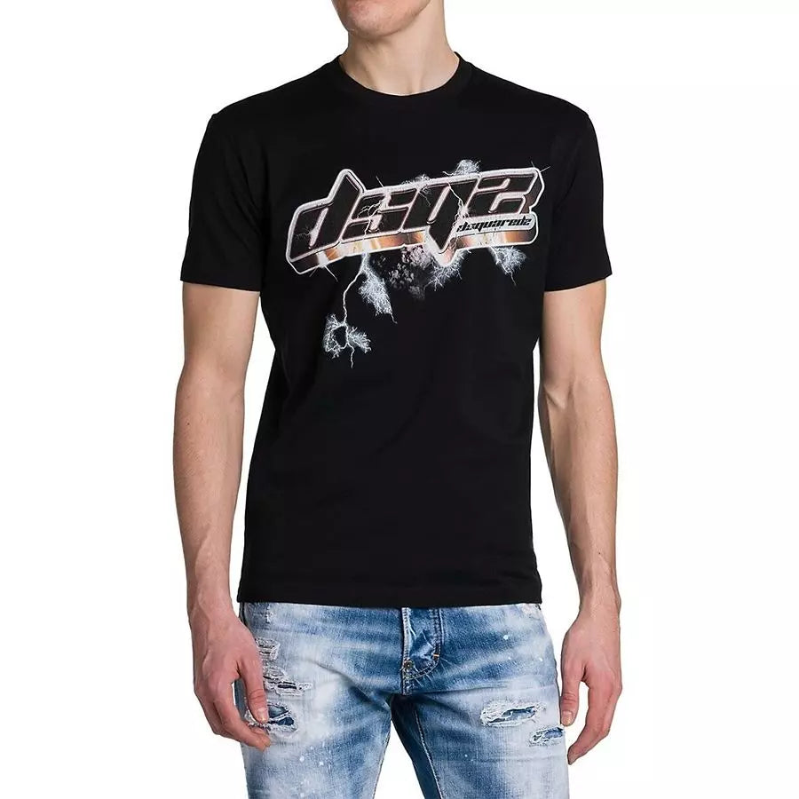 Dsquared² Black Cotton T-Shirt - DEA STILOSA MILANO