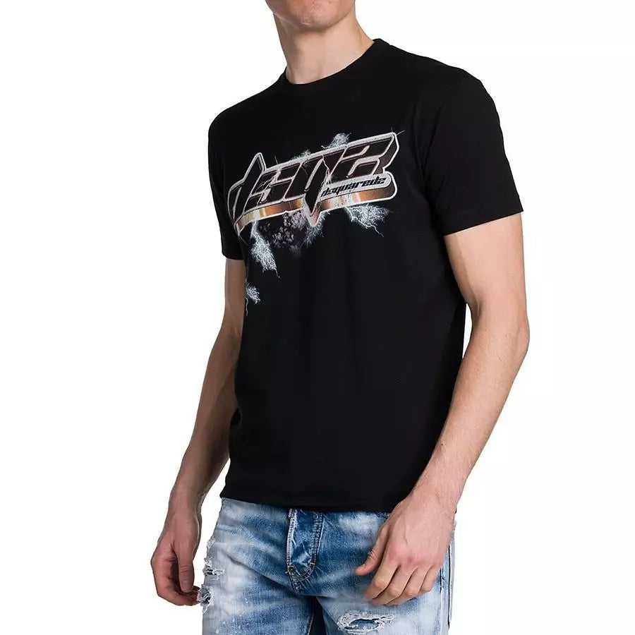 Dsquared² Black Cotton T-Shirt - DEA STILOSA MILANO