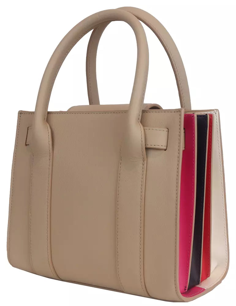 Ungaro Beige Leather Crossbody Bag - DEA STILOSA MILANO