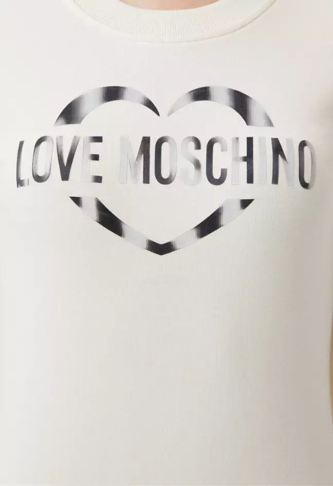 Love Moschino White Cotton Dress - DEA STILOSA MILANO