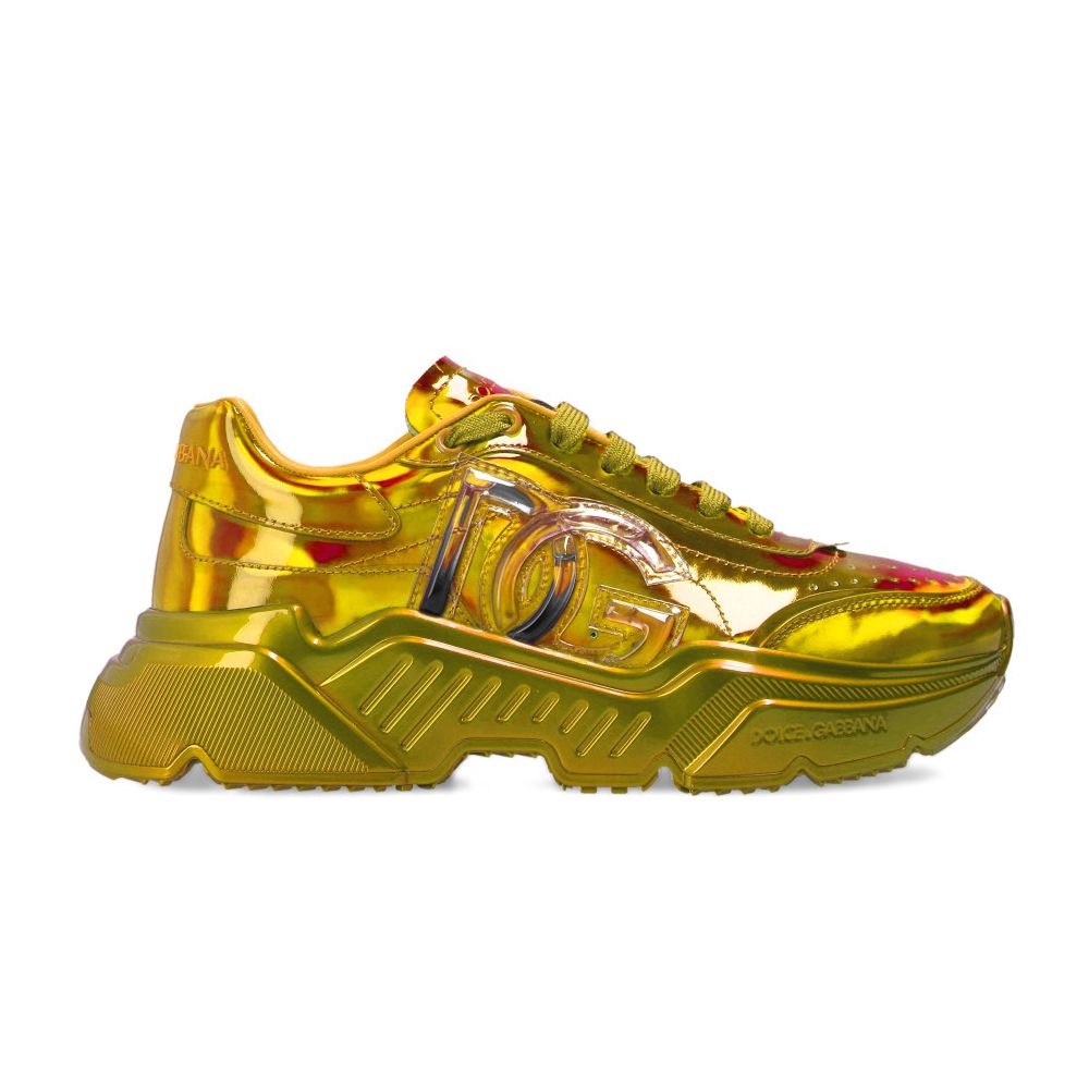 Dolce & Gabbana Yellow Leather Di Calfskin Sneaker - DEA STILOSA MILANO