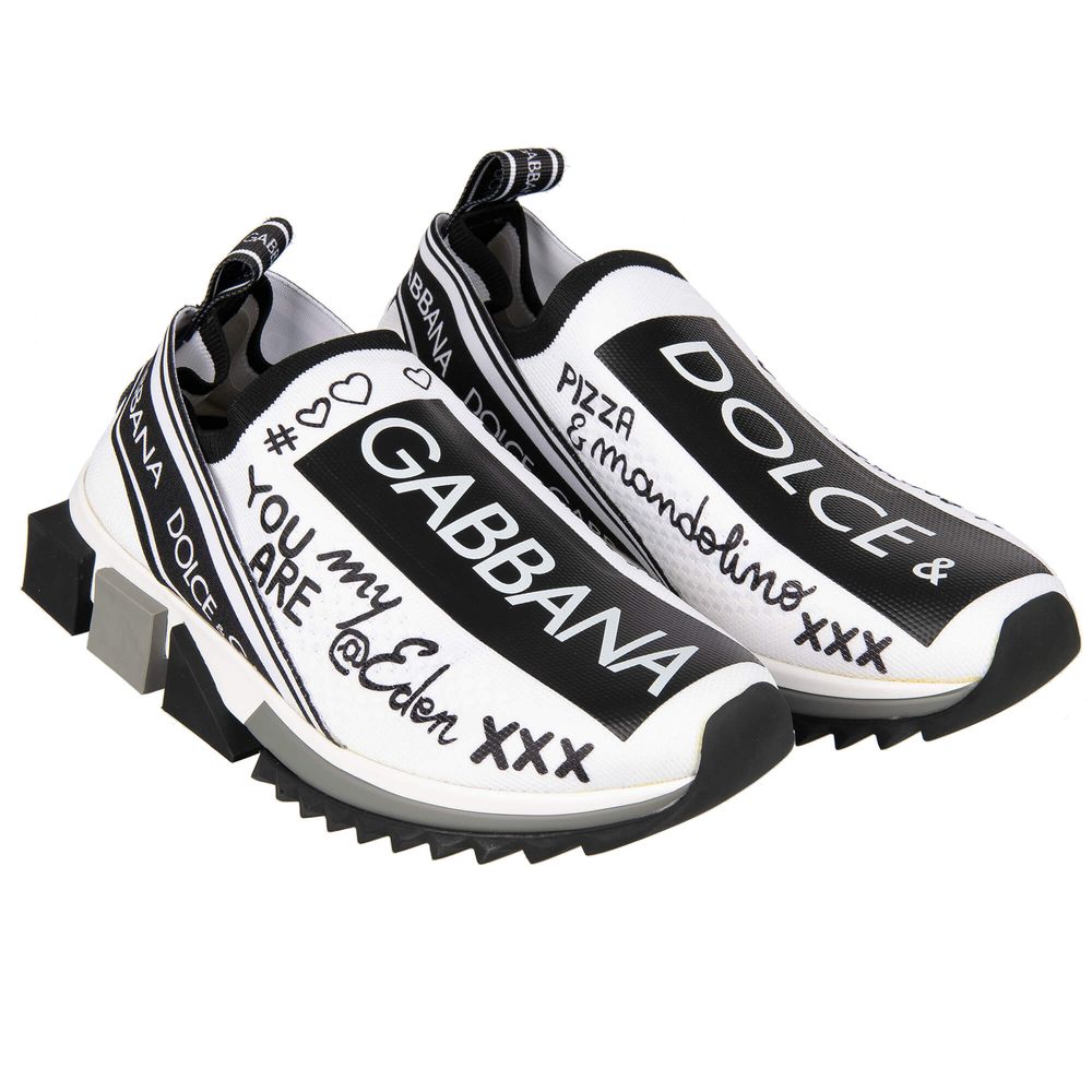 Dolce & Gabbana White Polyester Sneaker - DEA STILOSA MILANO