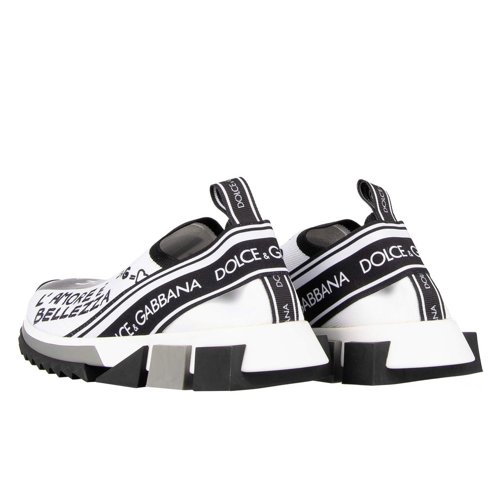 Dolce & Gabbana White Polyester Sneaker - DEA STILOSA MILANO