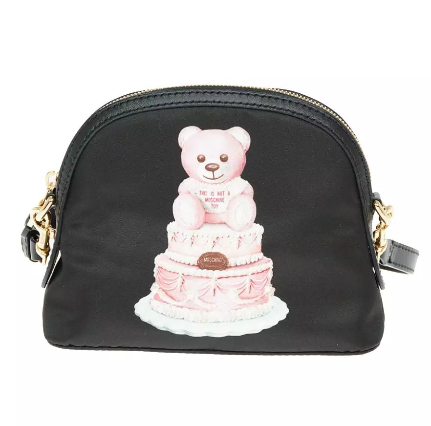Moschino Couture Black Nylon Clutch Bag - DEA STILOSA MILANO
