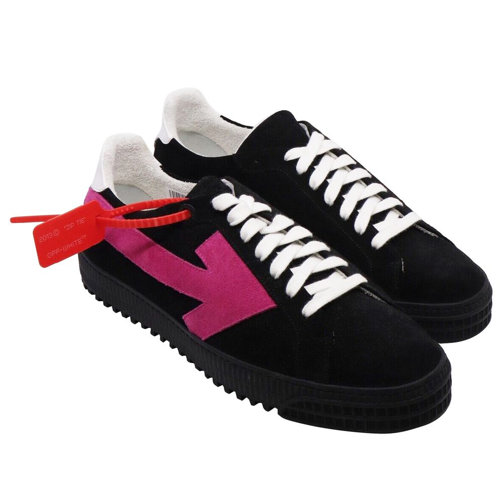 Off-White Black Leather Di Calfskin Sneaker - DEA STILOSA MILANO
