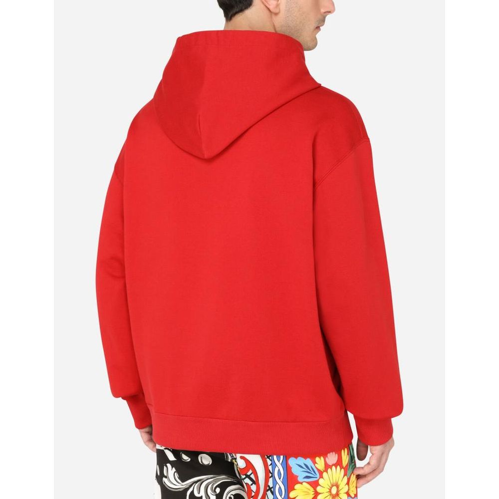 Dolce & Gabbana Red Cotton Sweater - DEA STILOSA MILANO