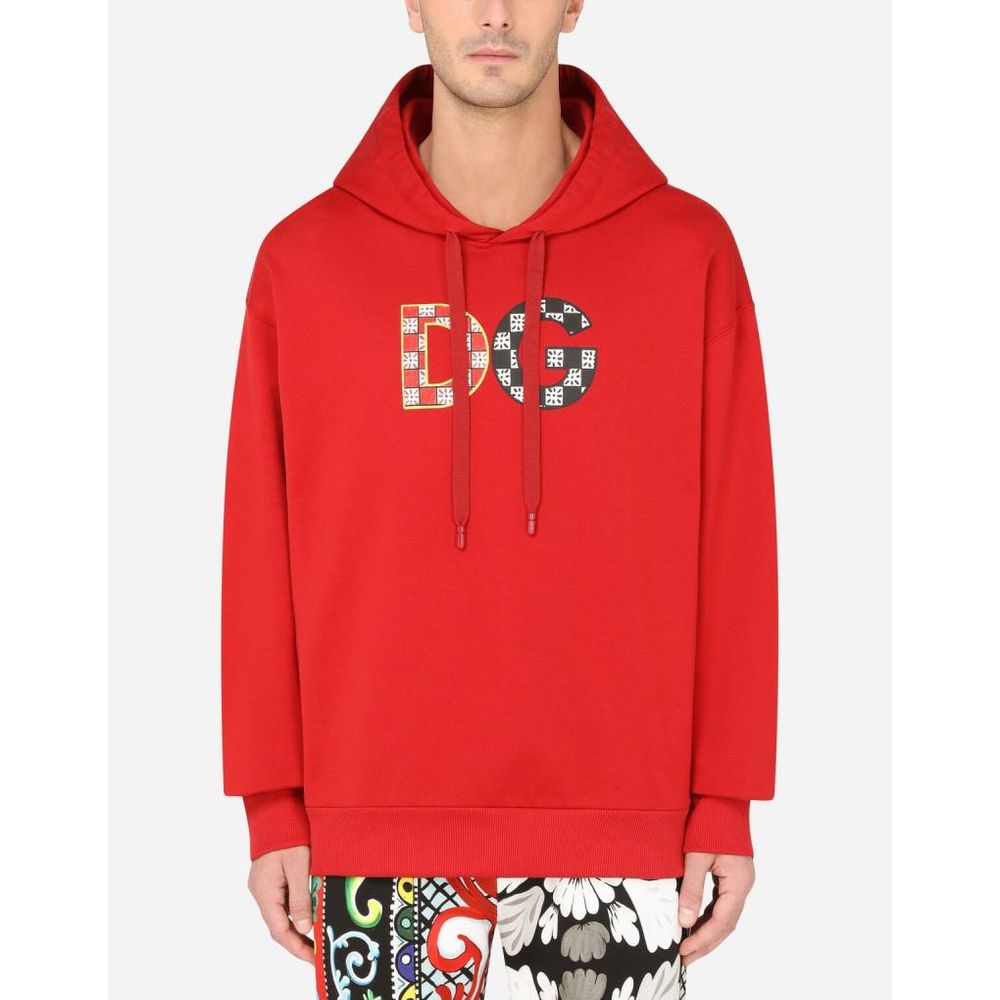 Dolce & Gabbana Red Cotton Sweater - DEA STILOSA MILANO
