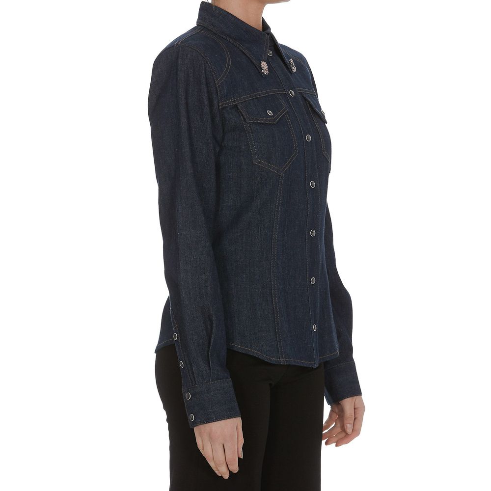 Dolce & Gabbana Blue Cotton Shirt - DEA STILOSA MILANO
