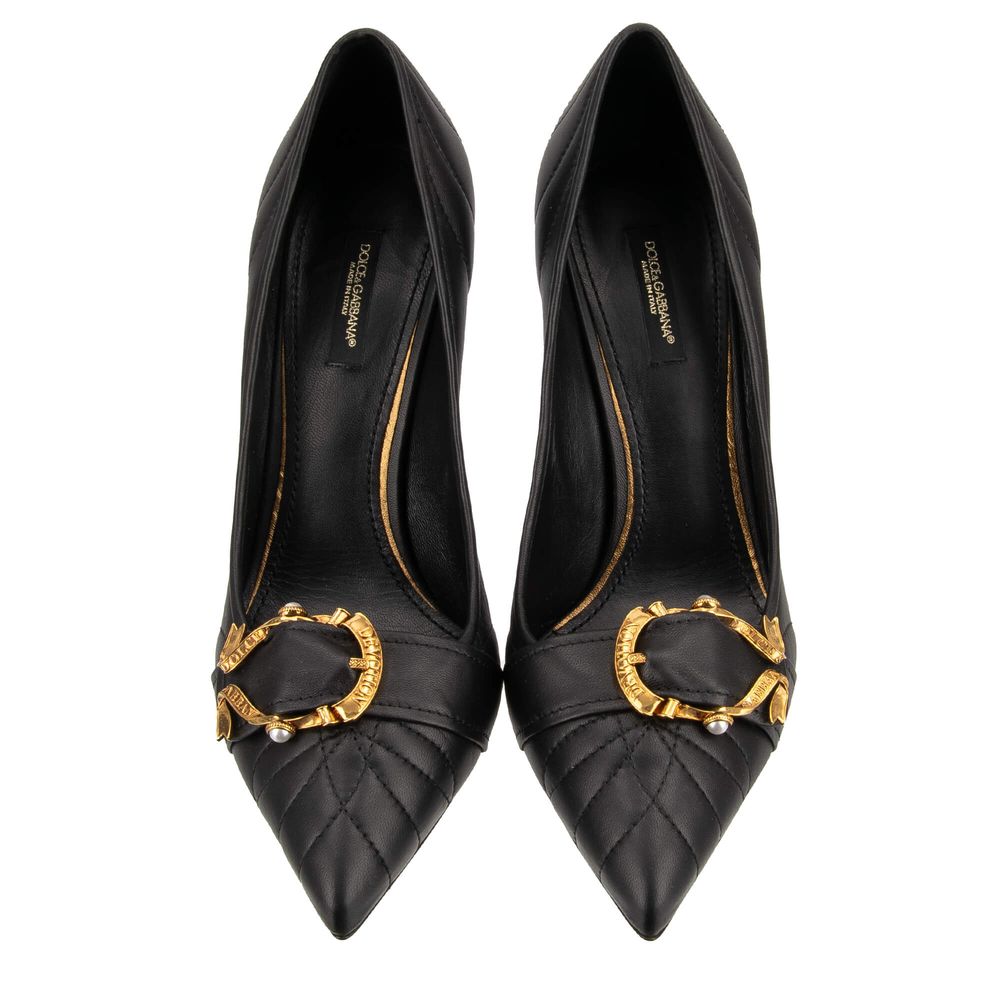 Dolce & Gabbana Black Leather Pump - DEA STILOSA MILANO