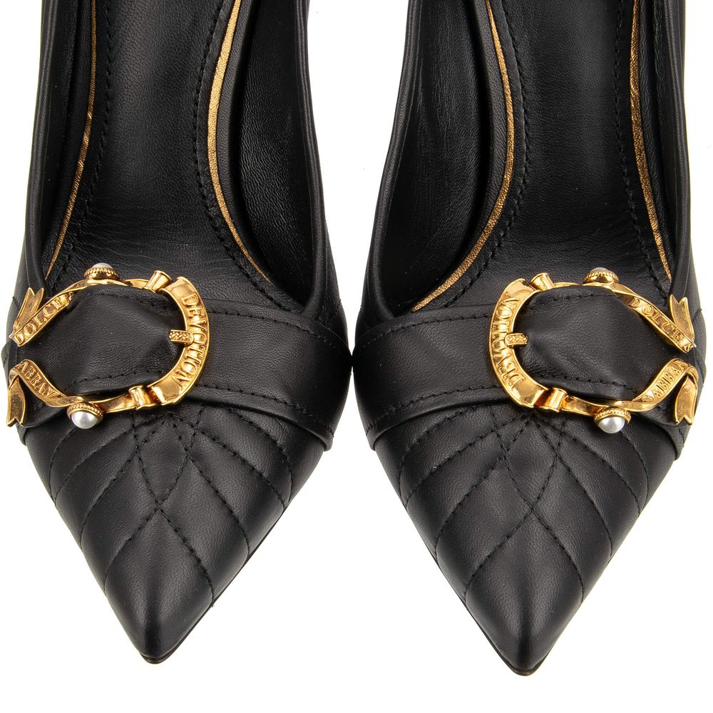 Dolce & Gabbana Black Leather Pump - DEA STILOSA MILANO
