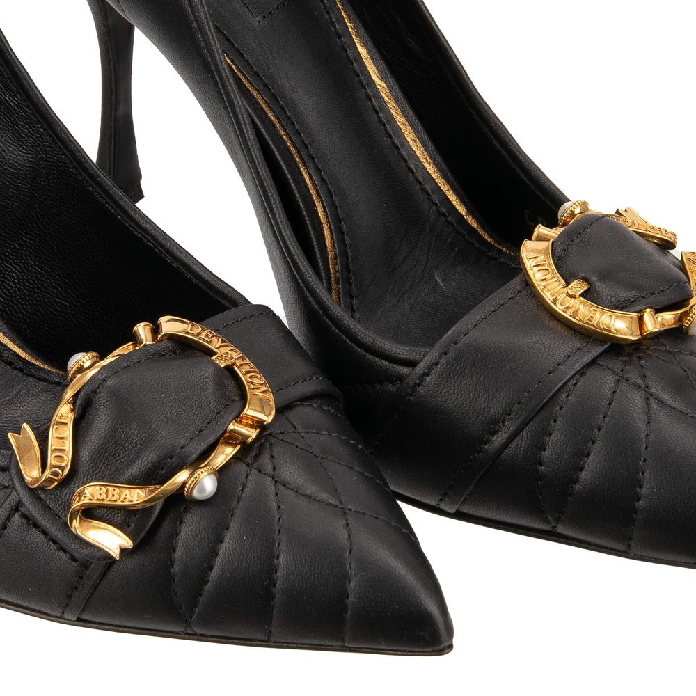 Dolce & Gabbana Black Leather Pump - DEA STILOSA MILANO