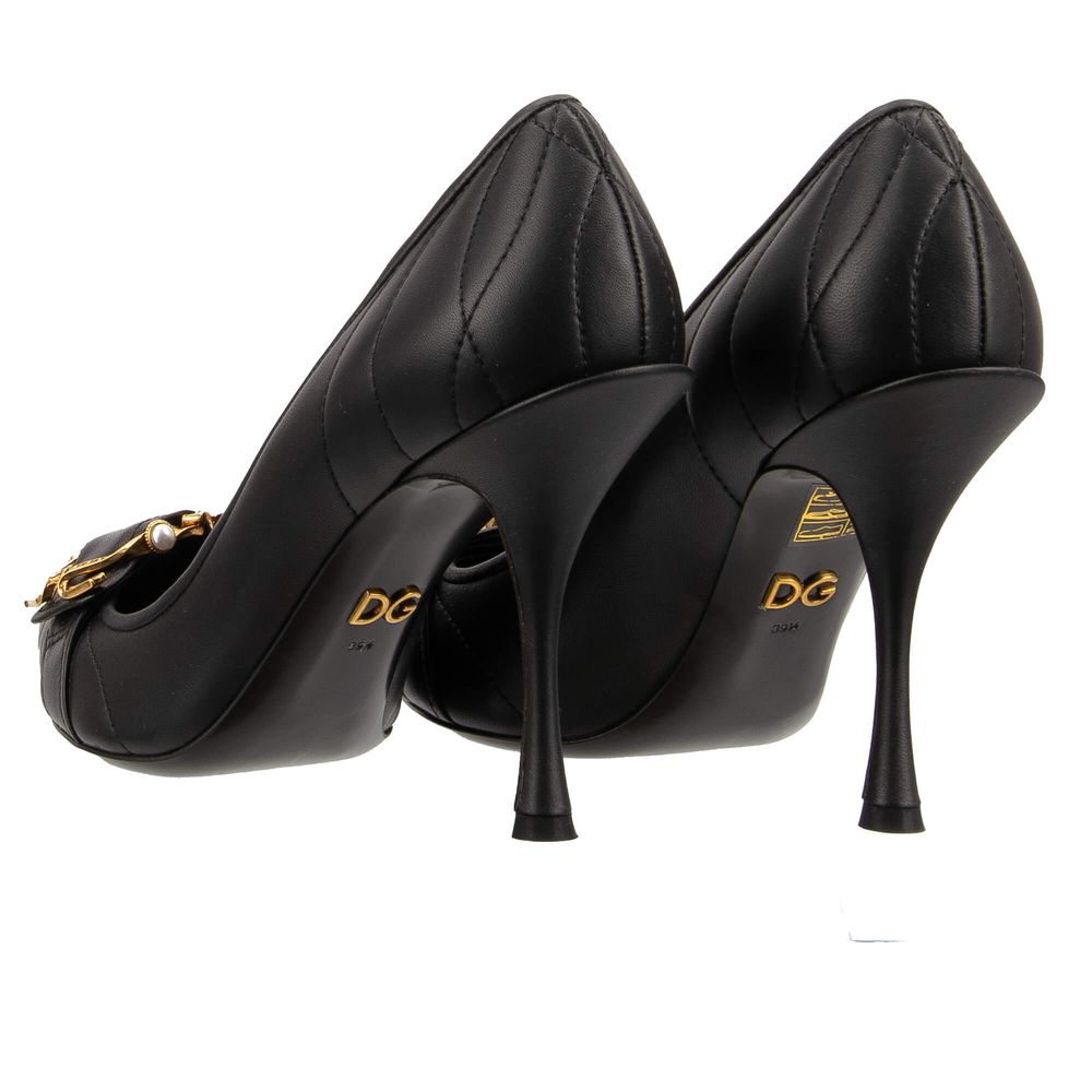 Dolce & Gabbana Black Leather Pump - DEA STILOSA MILANO