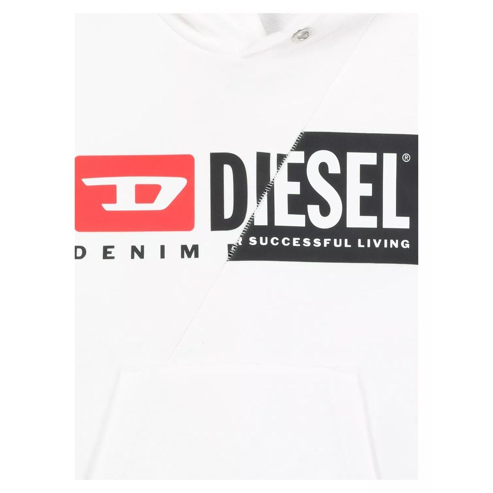 Diesel White Cotton Sweater - DEA STILOSA MILANO