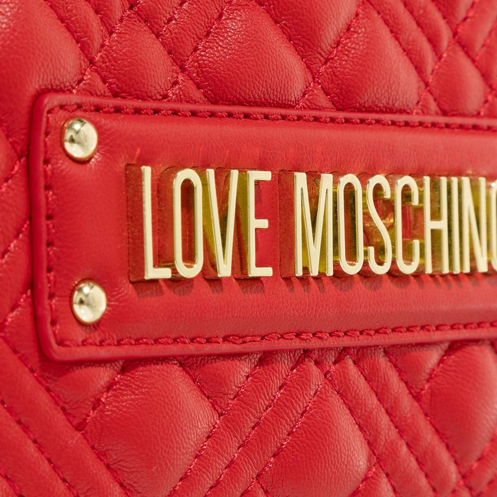 Love Moschino Red Artificial Leather Crossbody Bag - DEA STILOSA MILANO