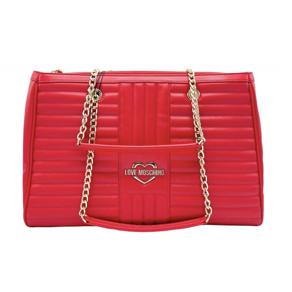 Love Moschino Red Artificial Leather Shoulder Bag - DEA STILOSA MILANO