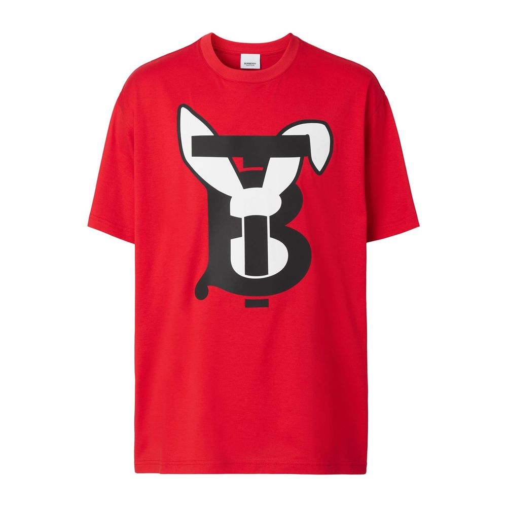 Burberry Red Cotton T-Shirt - DEA STILOSA MILANO
