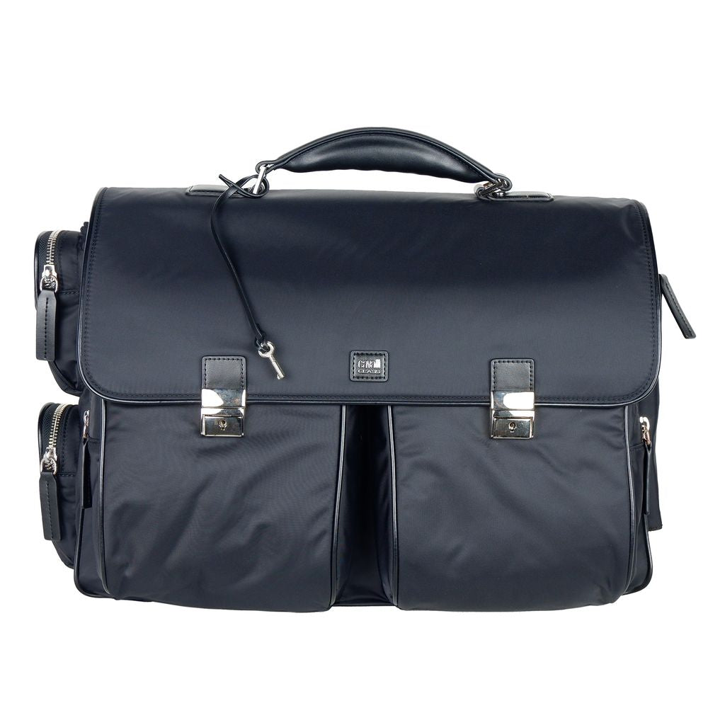 Cavalli Class Black Nylon Briefcase - DEA STILOSA MILANO