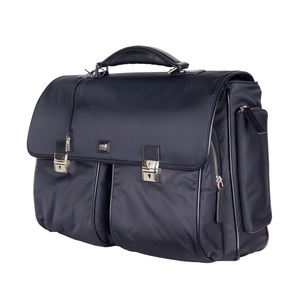 Cavalli Class Black Nylon Briefcase - DEA STILOSA MILANO