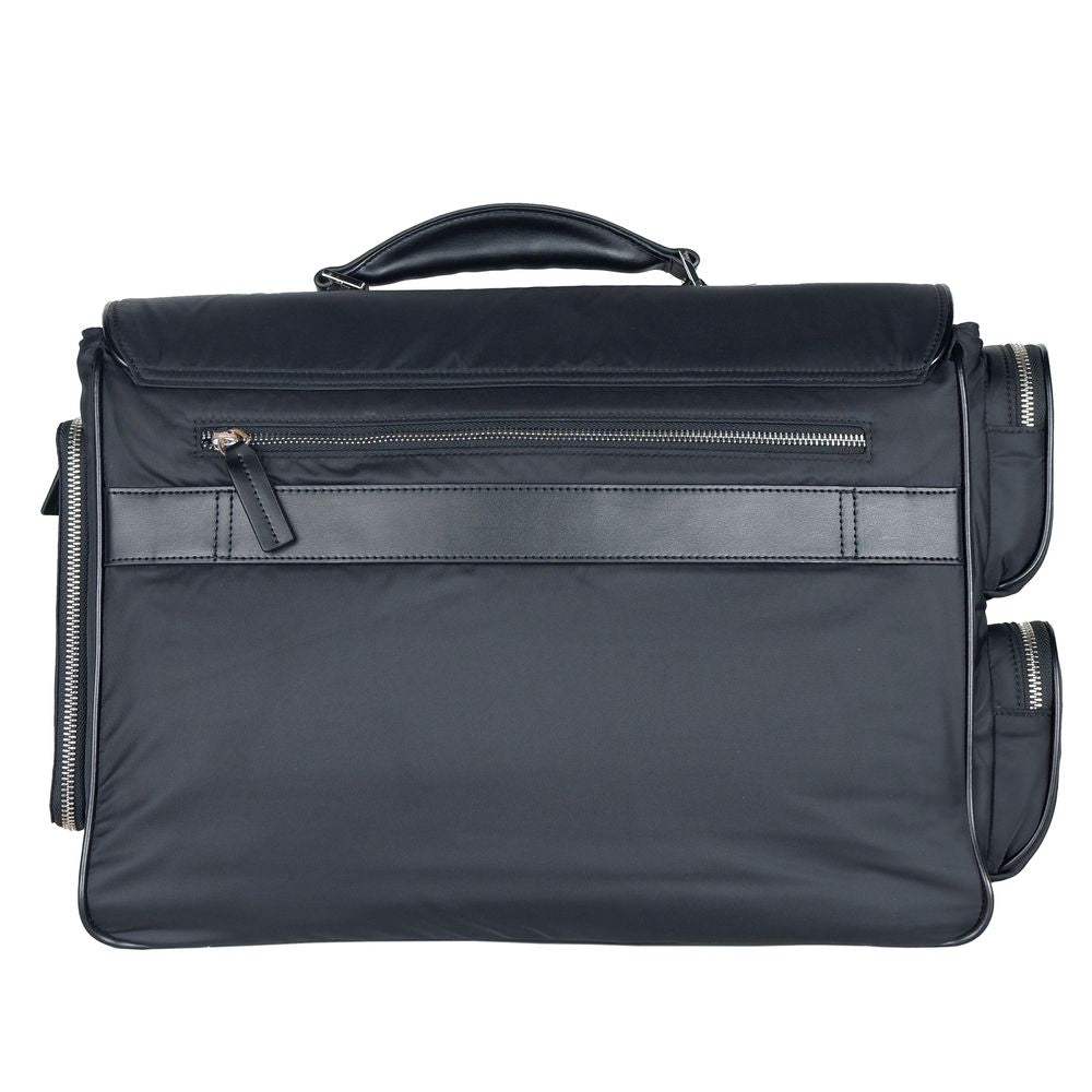 Cavalli Class Black Nylon Briefcase - DEA STILOSA MILANO