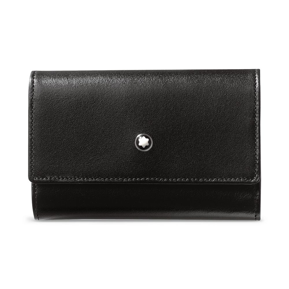 Montblanc Black Leather Keychain - DEA STILOSA MILANO