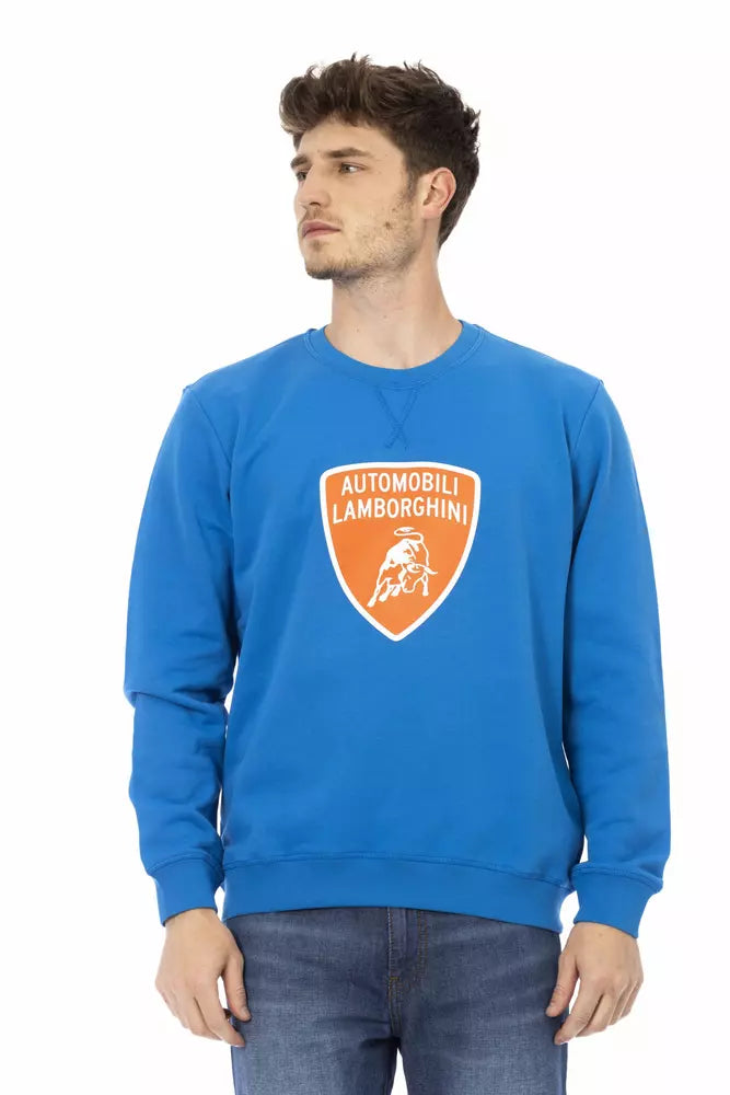 Automobili Lamborghini Blue Cotton Sweater - DEA STILOSA MILANO