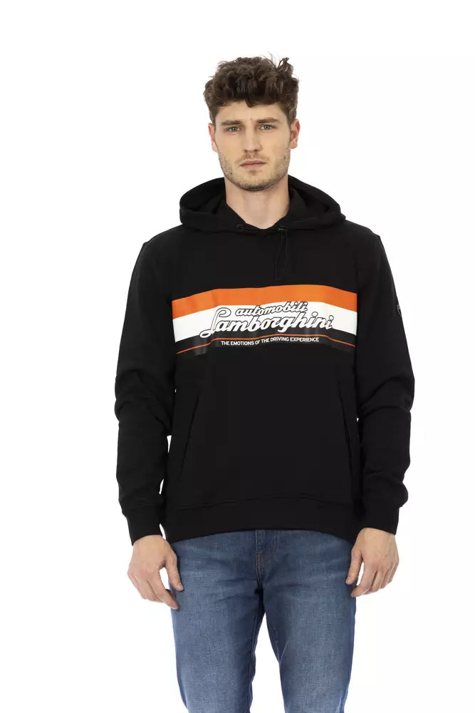 Automobili Lamborghini Black Cotton Sweater - DEA STILOSA MILANO