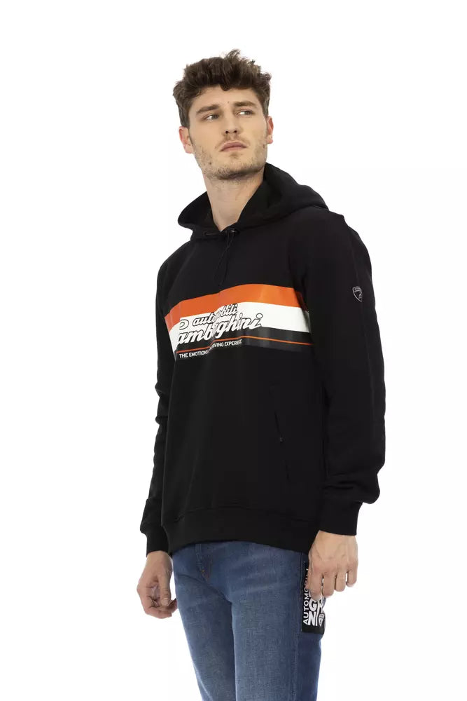 Automobili Lamborghini Black Cotton Sweater - DEA STILOSA MILANO