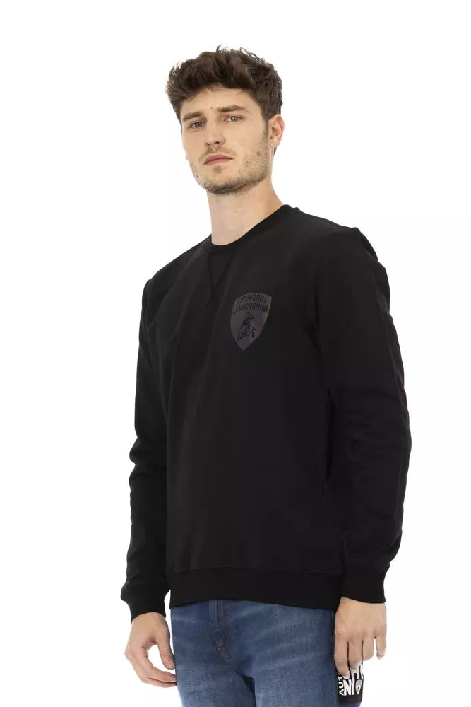 Automobili Lamborghini Black Cotton Sweater - DEA STILOSA MILANO
