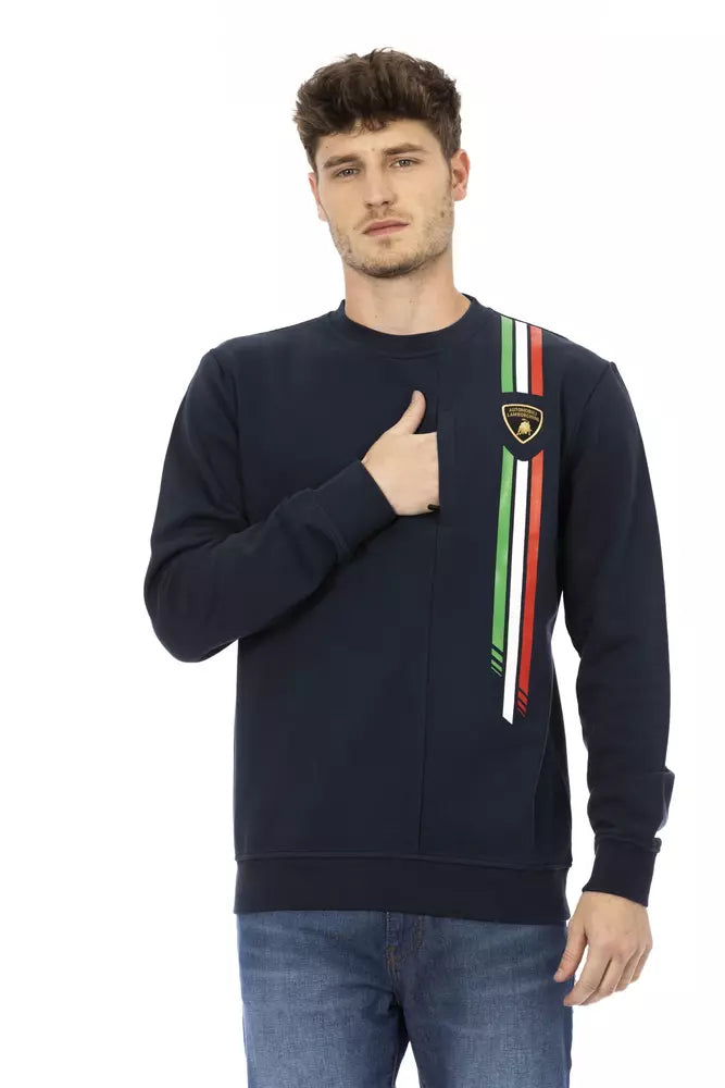 Automobili Lamborghini Blue Cotton Sweater - DEA STILOSA MILANO