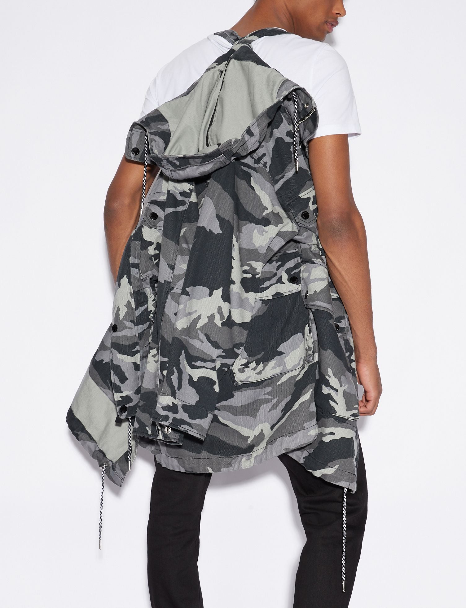 Armani Exchange Gray Cotton Jacket - DEA STILOSA MILANO