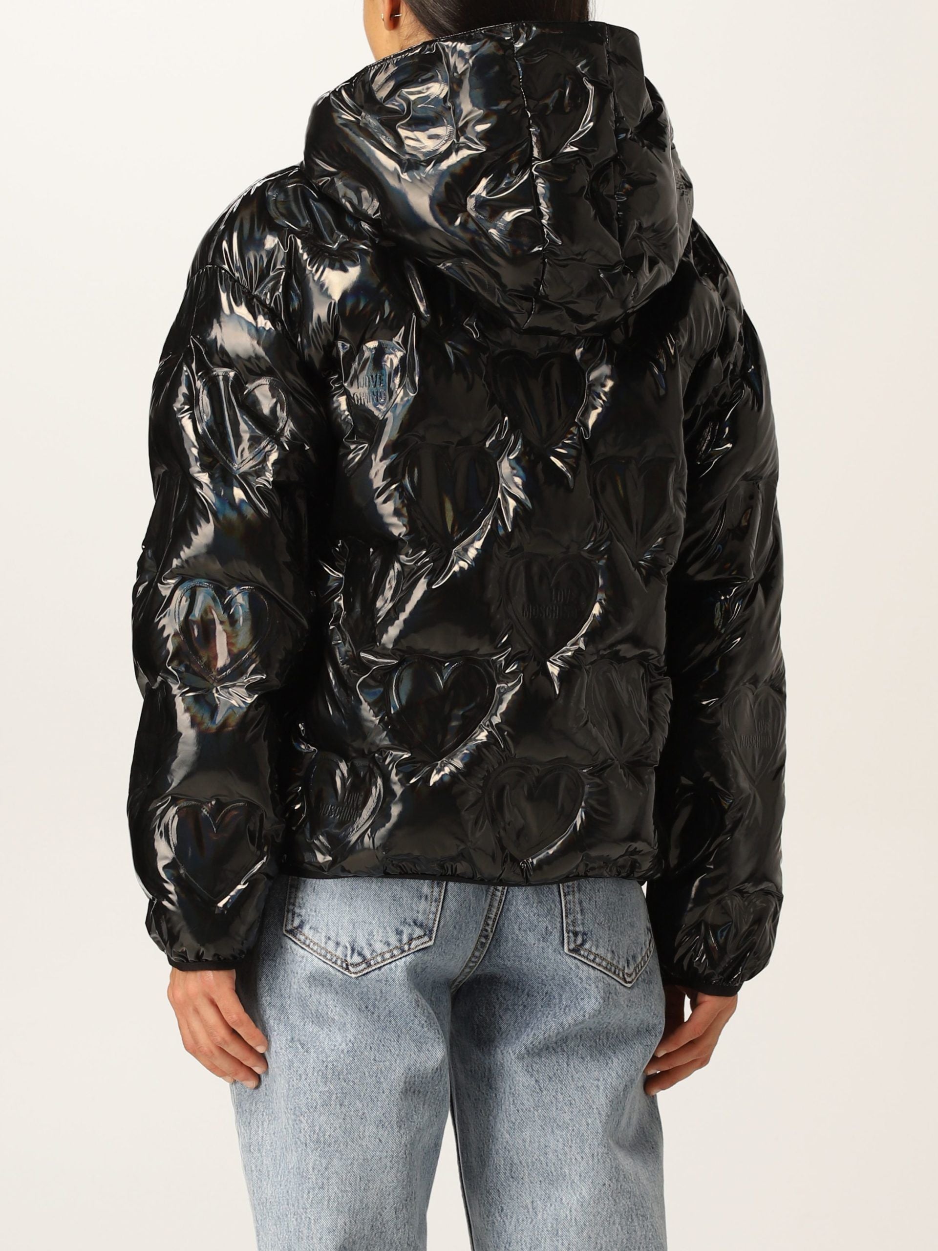 Love Moschino Black Polyester Jackets & Coat - DEA STILOSA MILANO