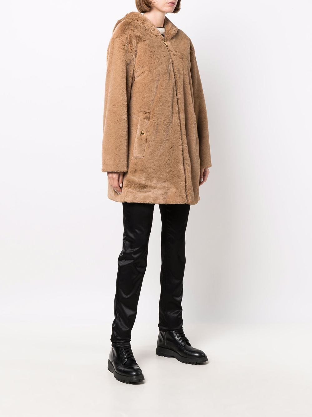 Love Moschino Beige Polyester Jackets & Coat - DEA STILOSA MILANO