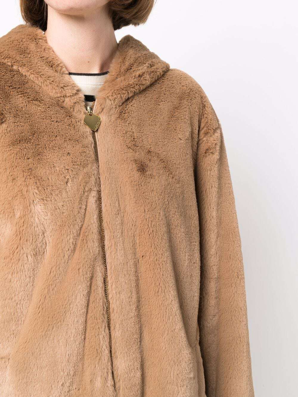 Love Moschino Beige Polyester Jackets & Coat - DEA STILOSA MILANO