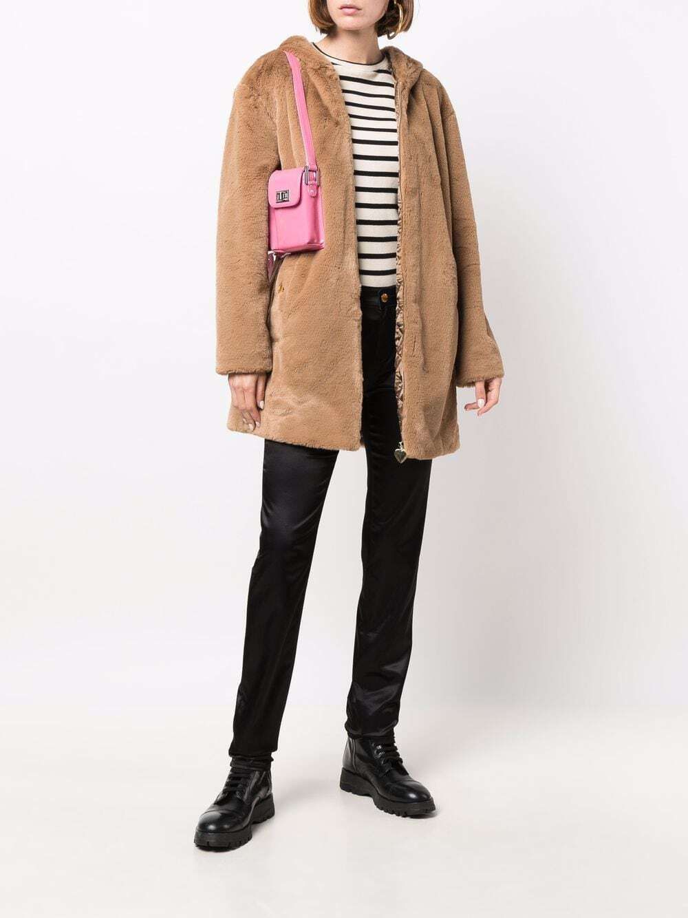 Love Moschino Beige Polyester Jackets & Coat - DEA STILOSA MILANO