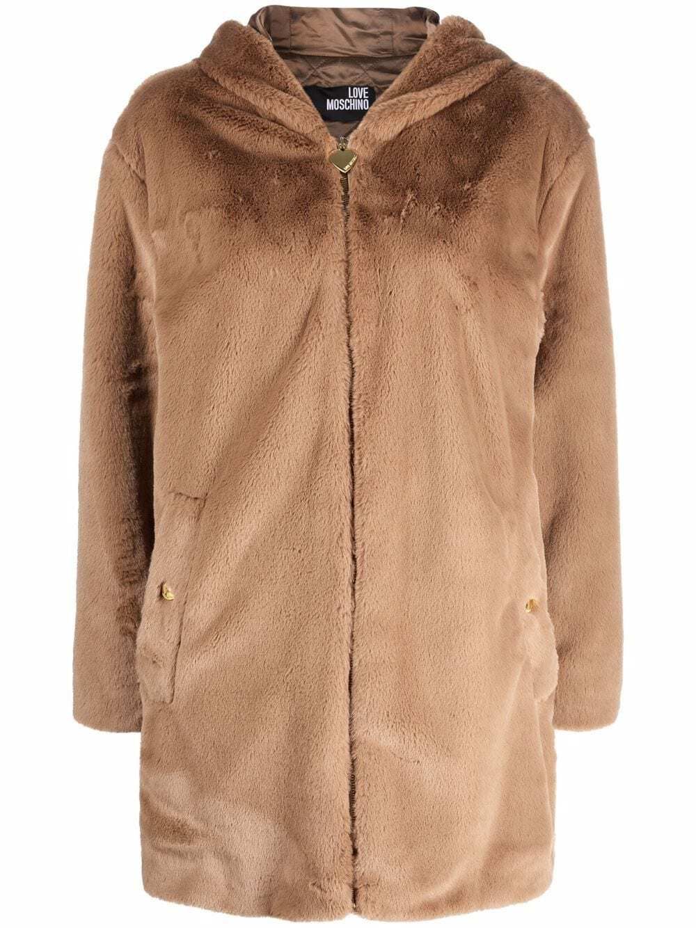 Love Moschino Beige Polyester Jackets & Coat - DEA STILOSA MILANO