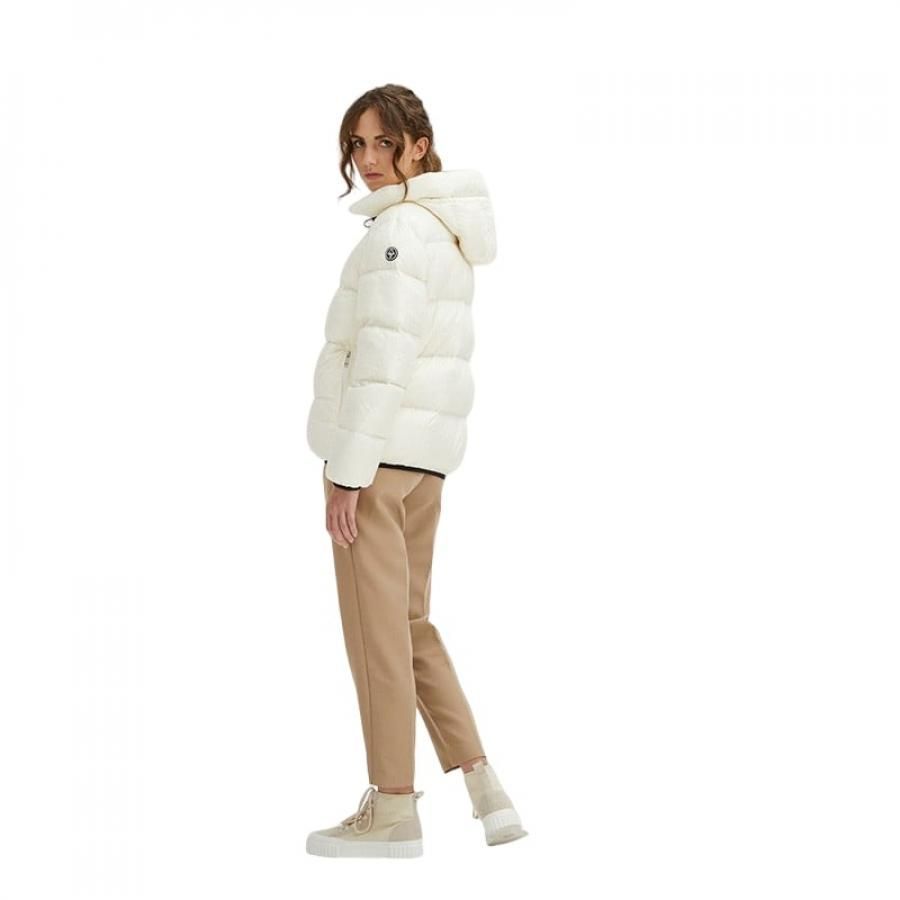 Centogrammi White Nylon Jackets & Coat - DEA STILOSA MILANO