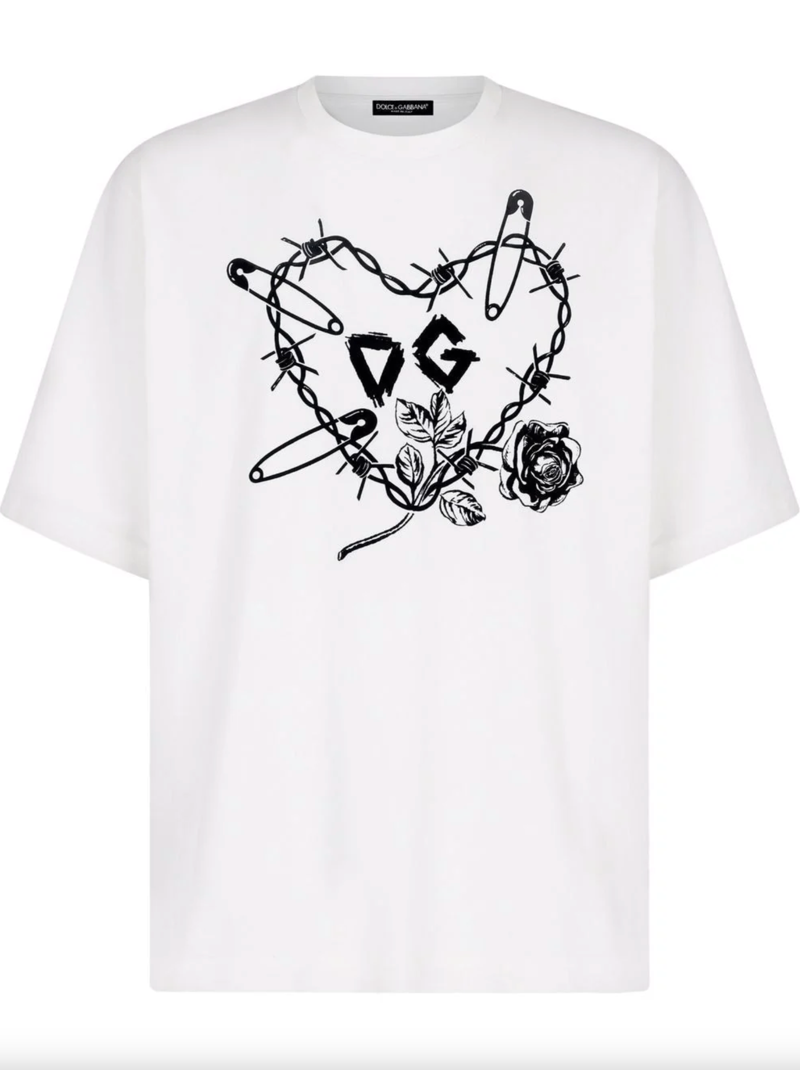 Dolce & Gabbana White Cotton T-Shirt - DEA STILOSA MILANO